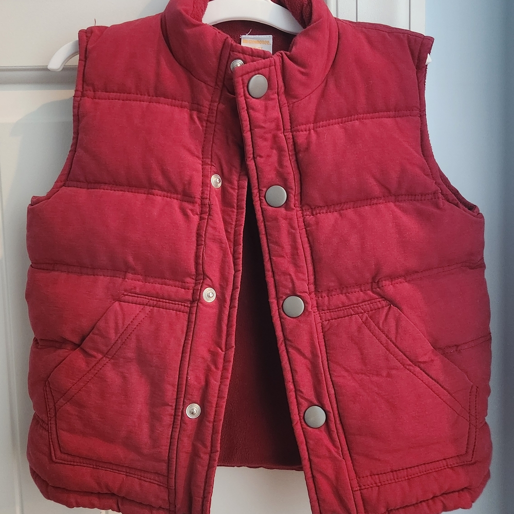 Gymboree Red Quilted Vest with Snap Buttons, 2T-3T